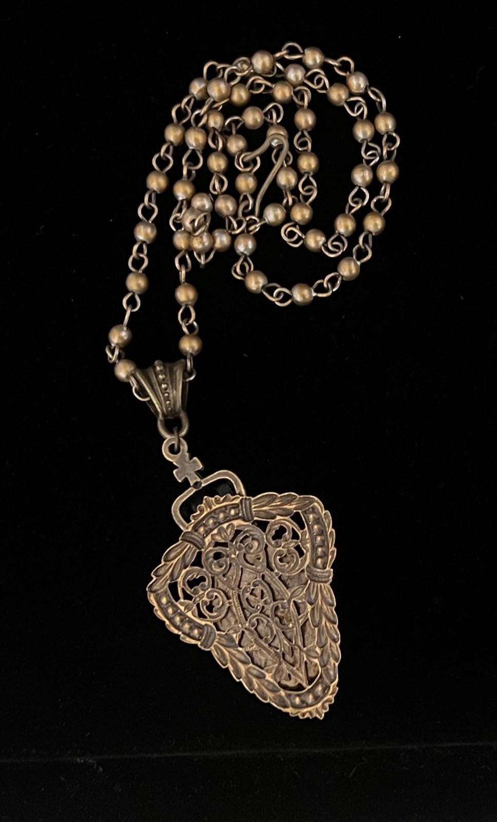 Victorian Revival Necklace Goddess Cameo Crowned Filigree Pendant