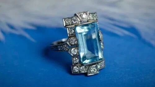 5.5Ct Art Deco Style Lab Created Diamond Anniversary 14K White Gold Finish Ring