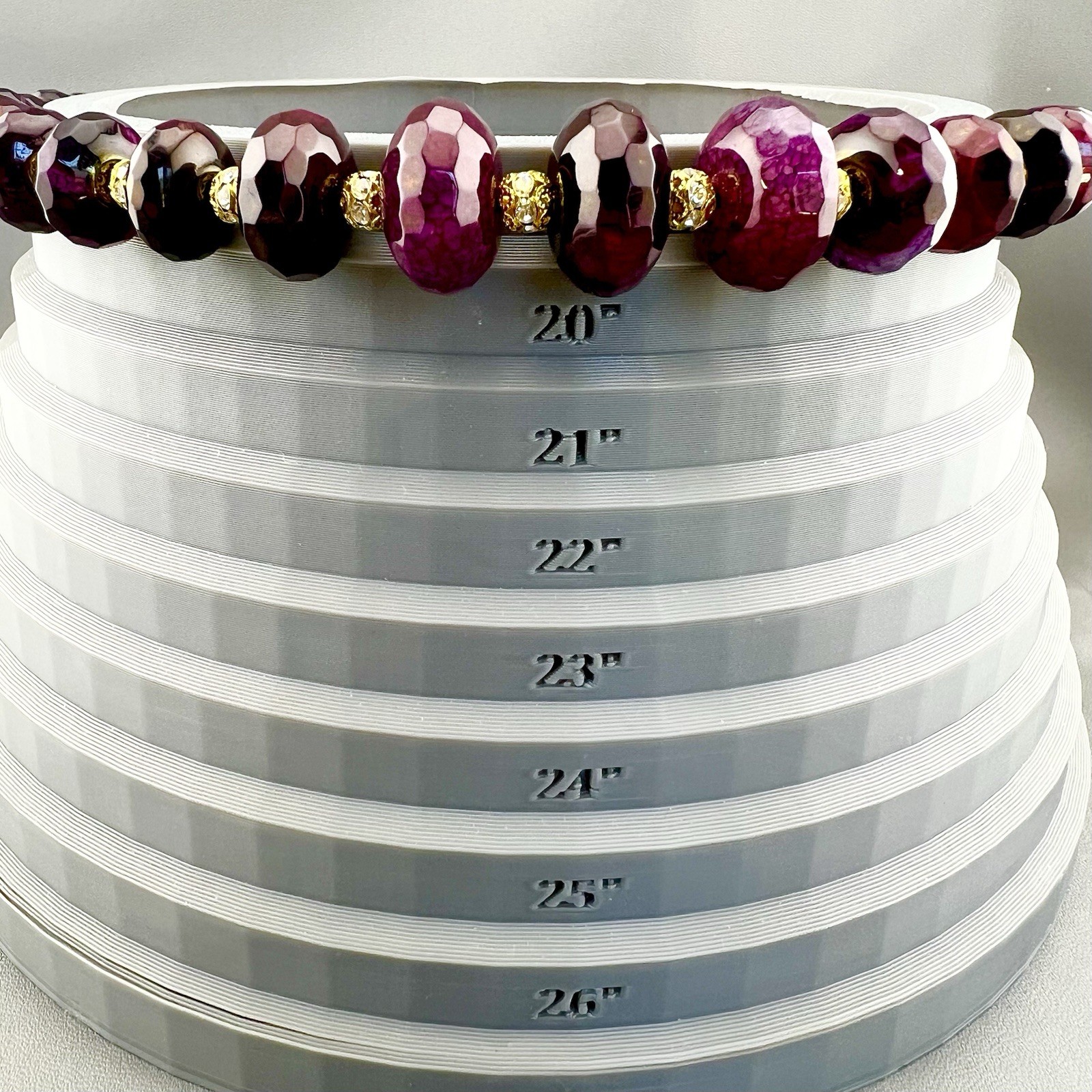 Amrita Singh Necklace Chunky Faceted Amethyst Beaded Gold Tone Signed 19”
