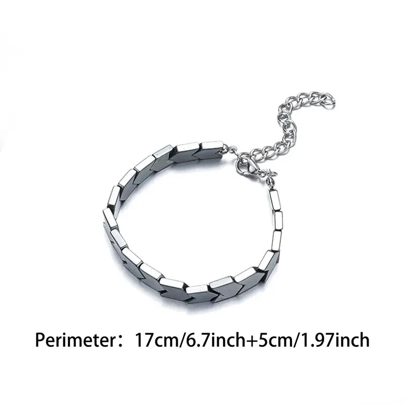 Collar de clavícula de hematita con estilo, joyería de moda, cadena de regalo