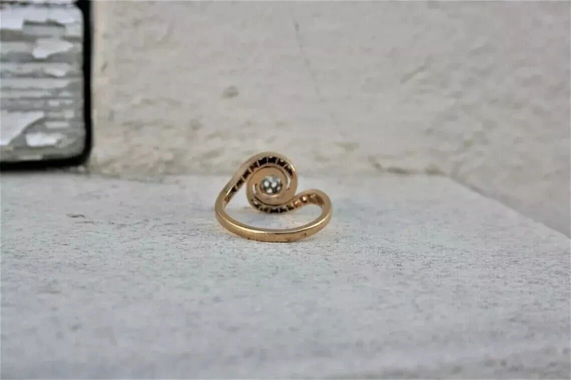 2.35Ct Vintage Art Deco Round Lab Created Diamond Wedding 14K White Gold FN Ring