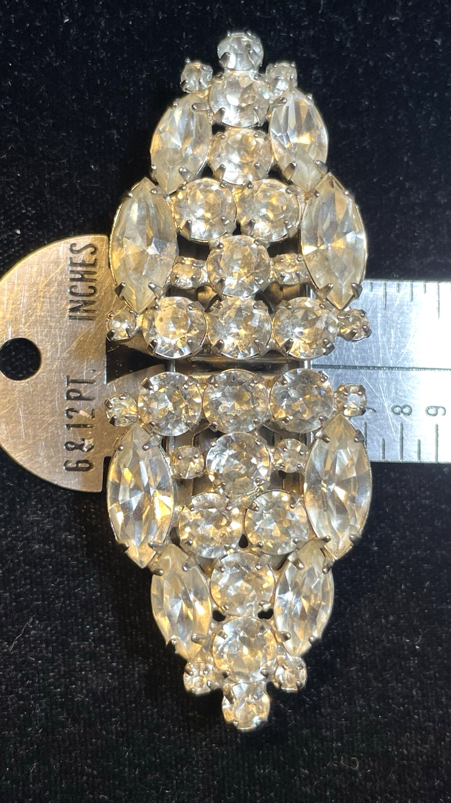 VTG SIGNED WEISS RHINESTONE CONVERTIBLE BROOCH DOUBLE FUR/DRESS CLIPS EXCELLENT!