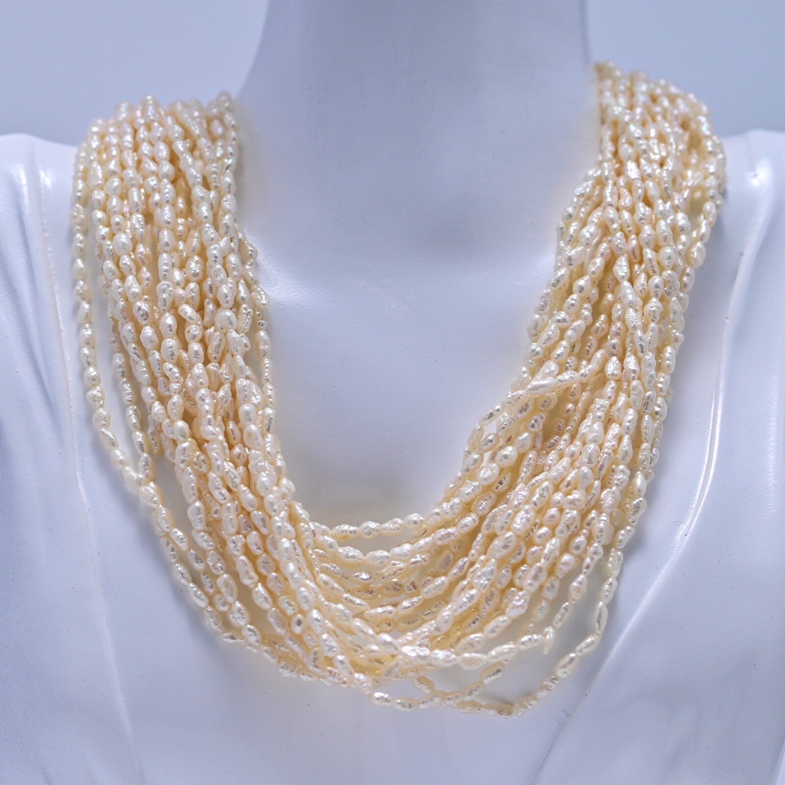 14K Gold S Crown Original Vintage Signed Designer Princess Pearl Estate Necklace