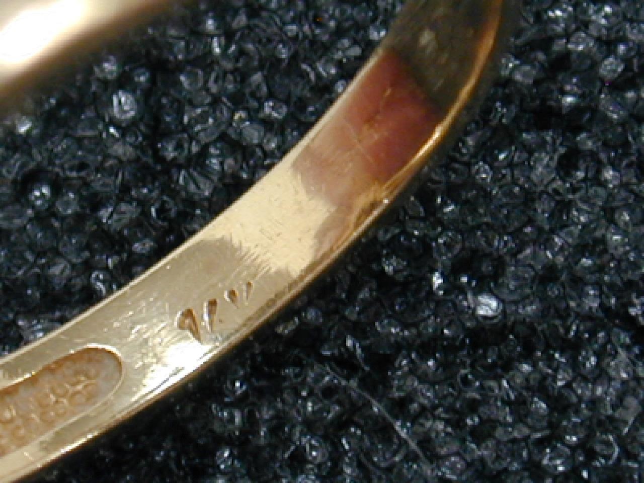 Vtg ASH 14K Yellow Gold Marquise Dark Blue Sapphire & Diamond Ring Size 7.5 585