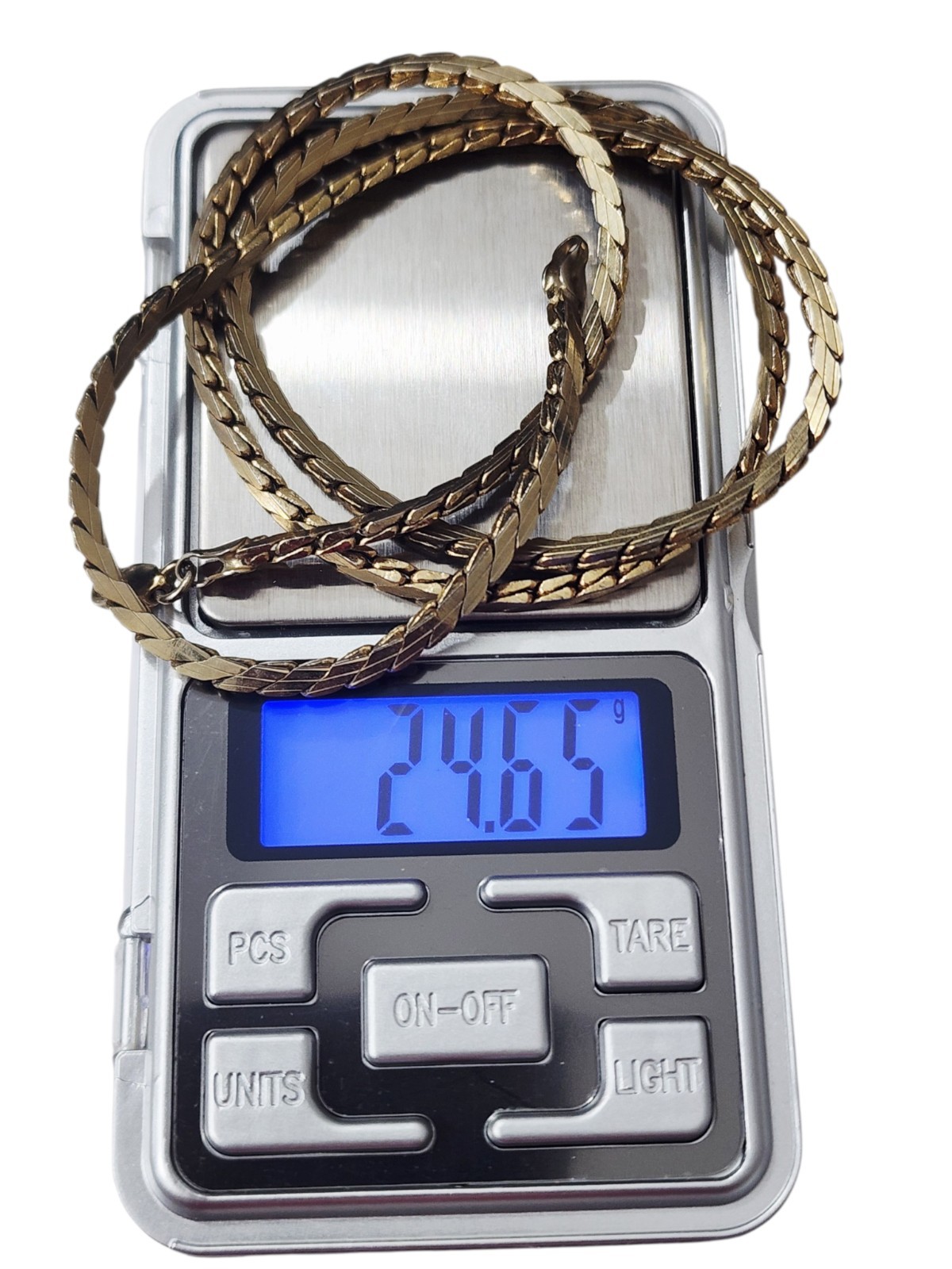 GS Gold Plated Highly Textured 24.5” Necklace 24.6 Grams