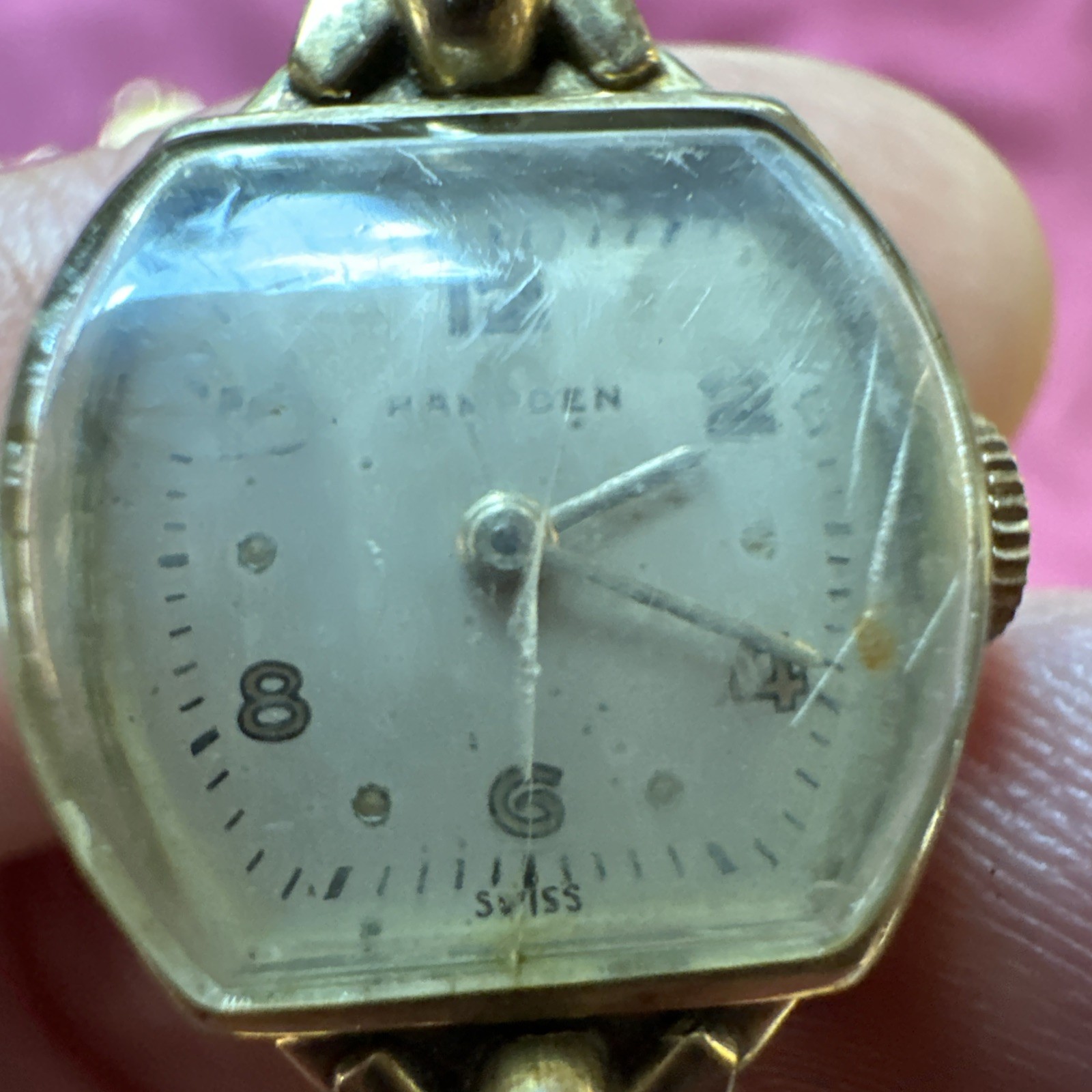 Vintage Hampden Swiss Mid-Century Gold Tone Women’s Watch Wind up