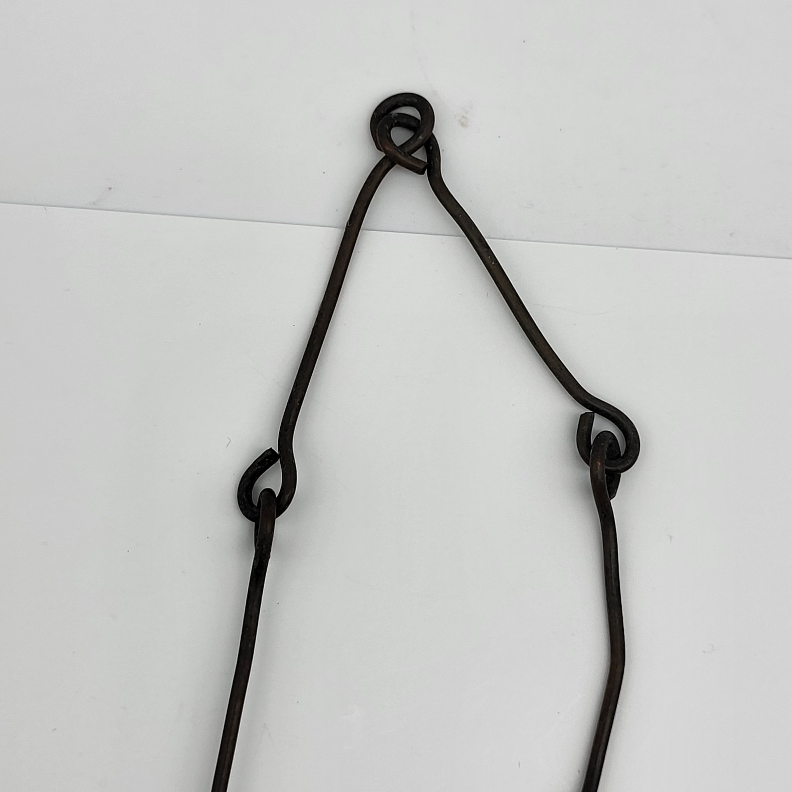 Antique Wrought Iron Artisan Necklace Bold Geometric Estate