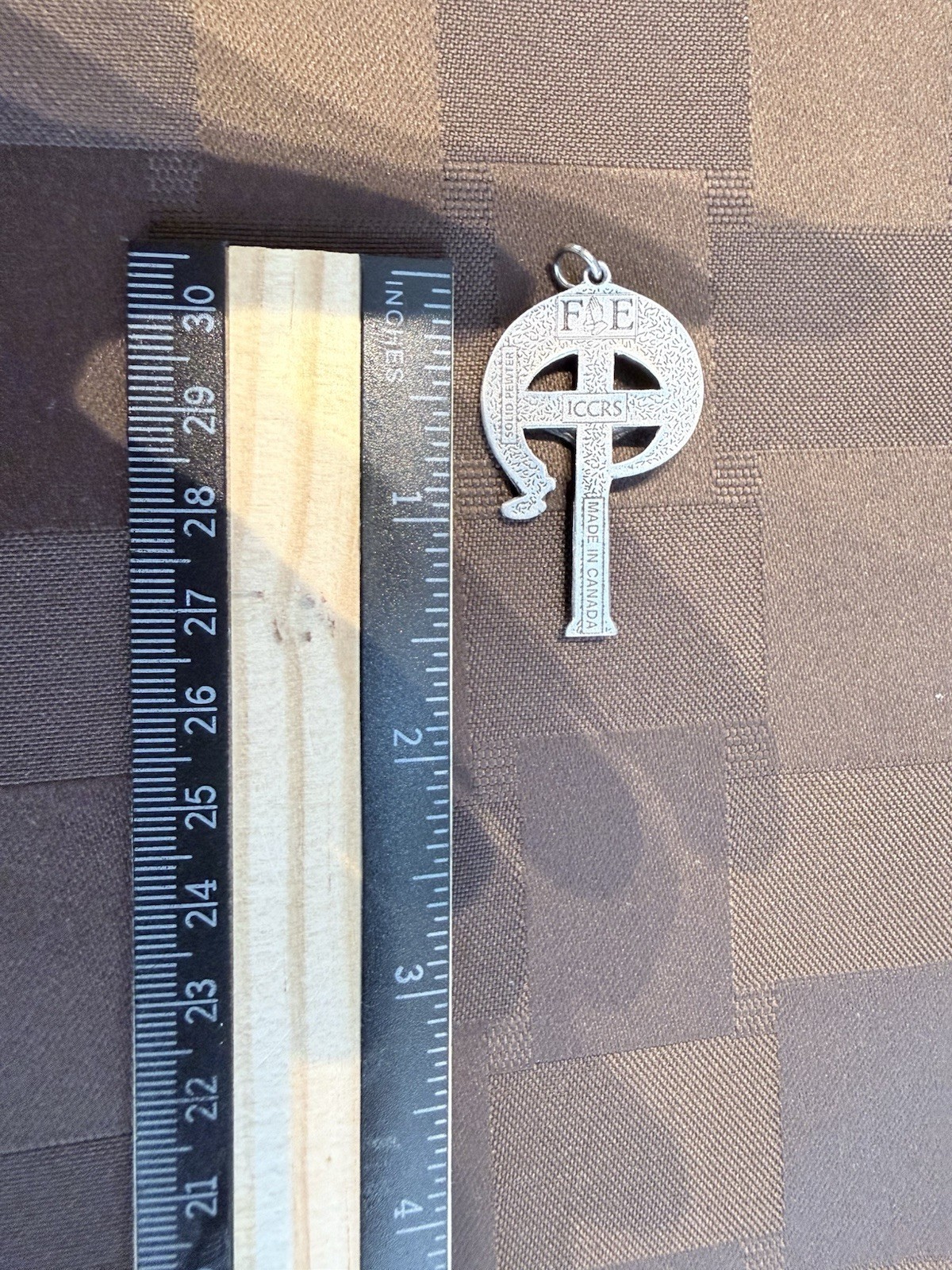 Vintage Catholic CharismaticRenewal Pendant Solid PewterCanada NEW