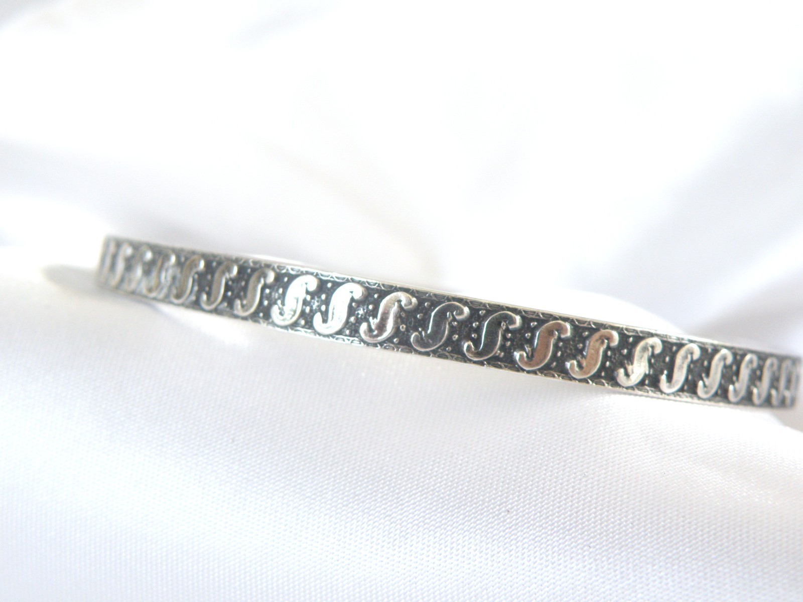 Vintage Sterling Silver 925 Rare Danecraft Felch Slip on Bracelet 7.5″