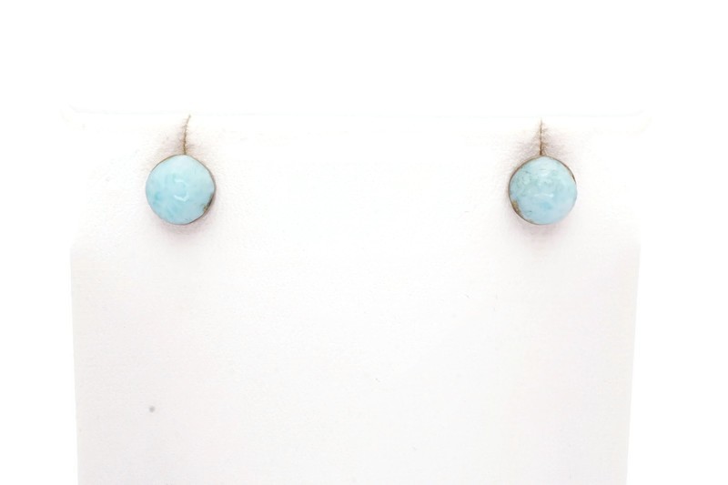 Vintage Sterling Silver 925 Larimar Earrings