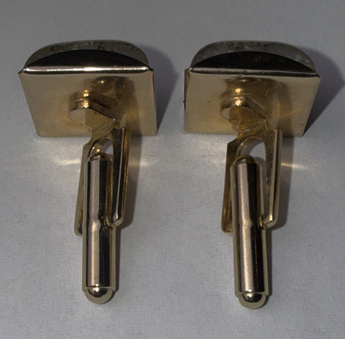Rare 1960s Genuine Seahorse Confetti Lucite Domed Cuff Links-aquatic Sea Life