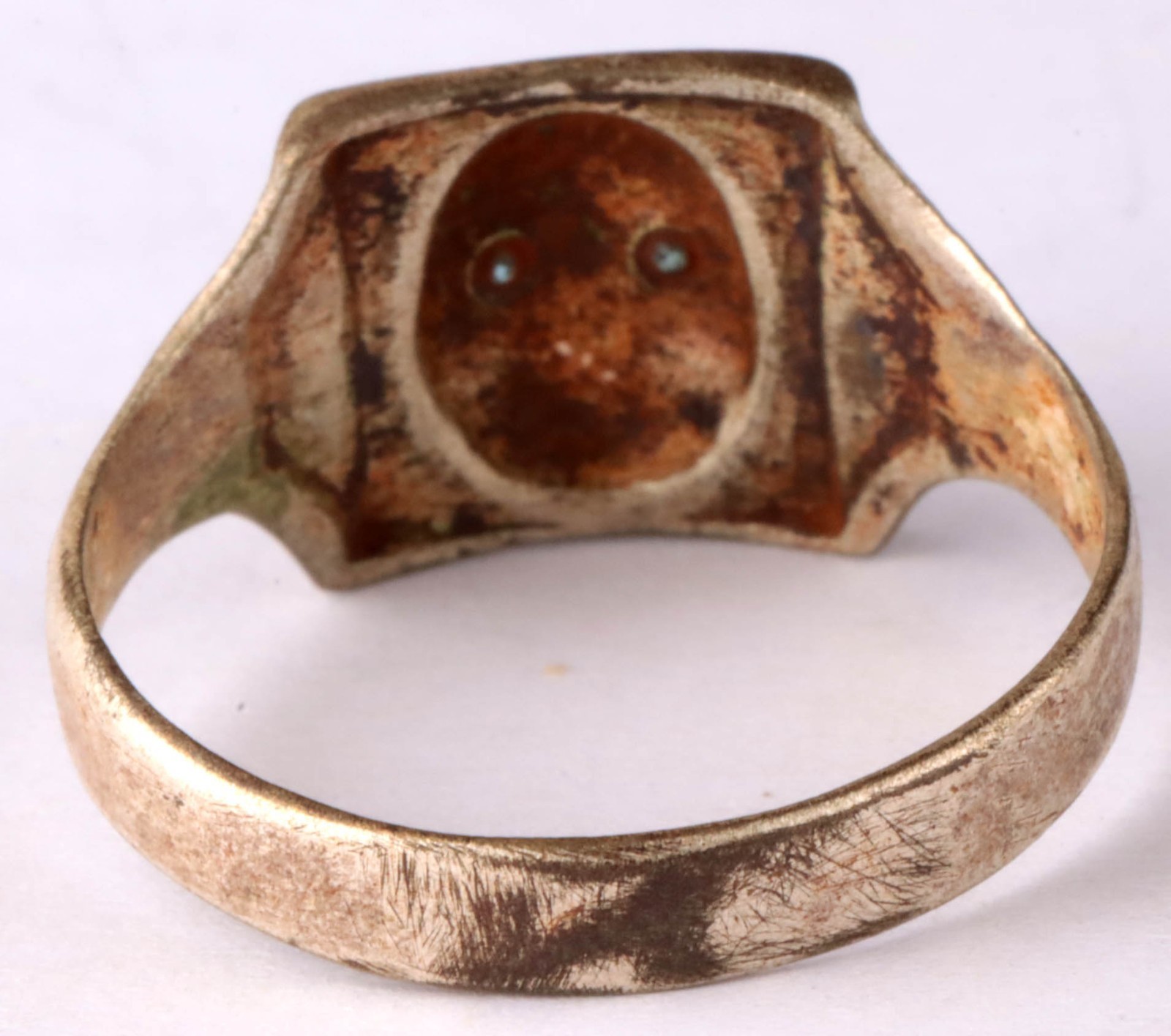 Memento mori engraving skull ring bones Remember to die signet Antique amulet