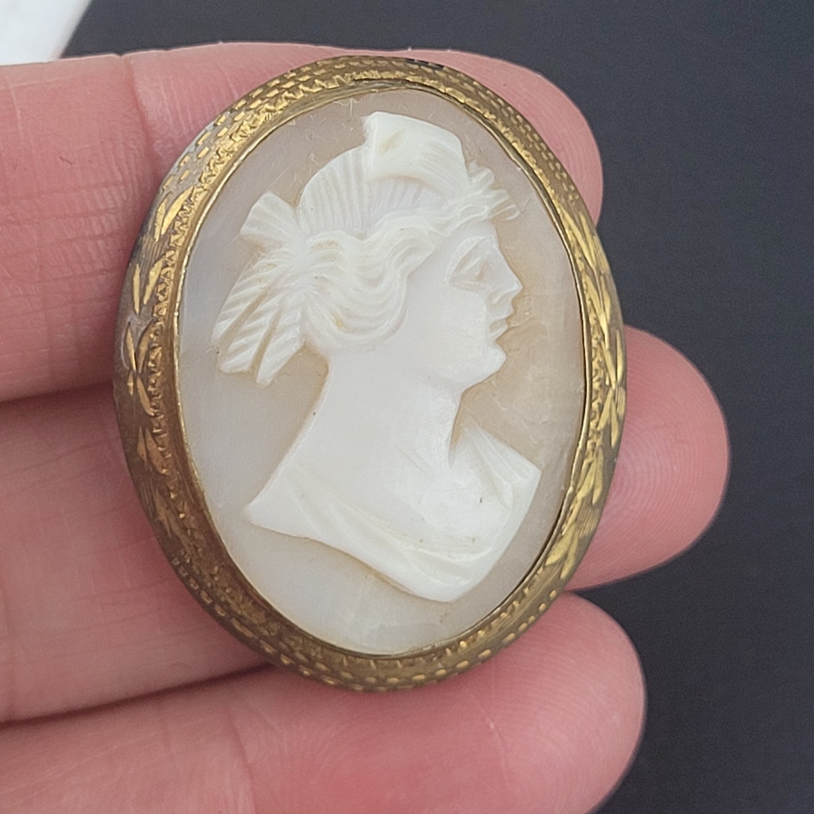 Vintage Cameo Brooch READ