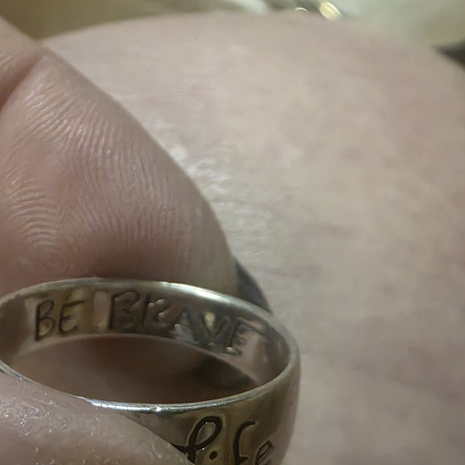 925 Size 8.5 LOVE LIFE BE BRAVE – $30
