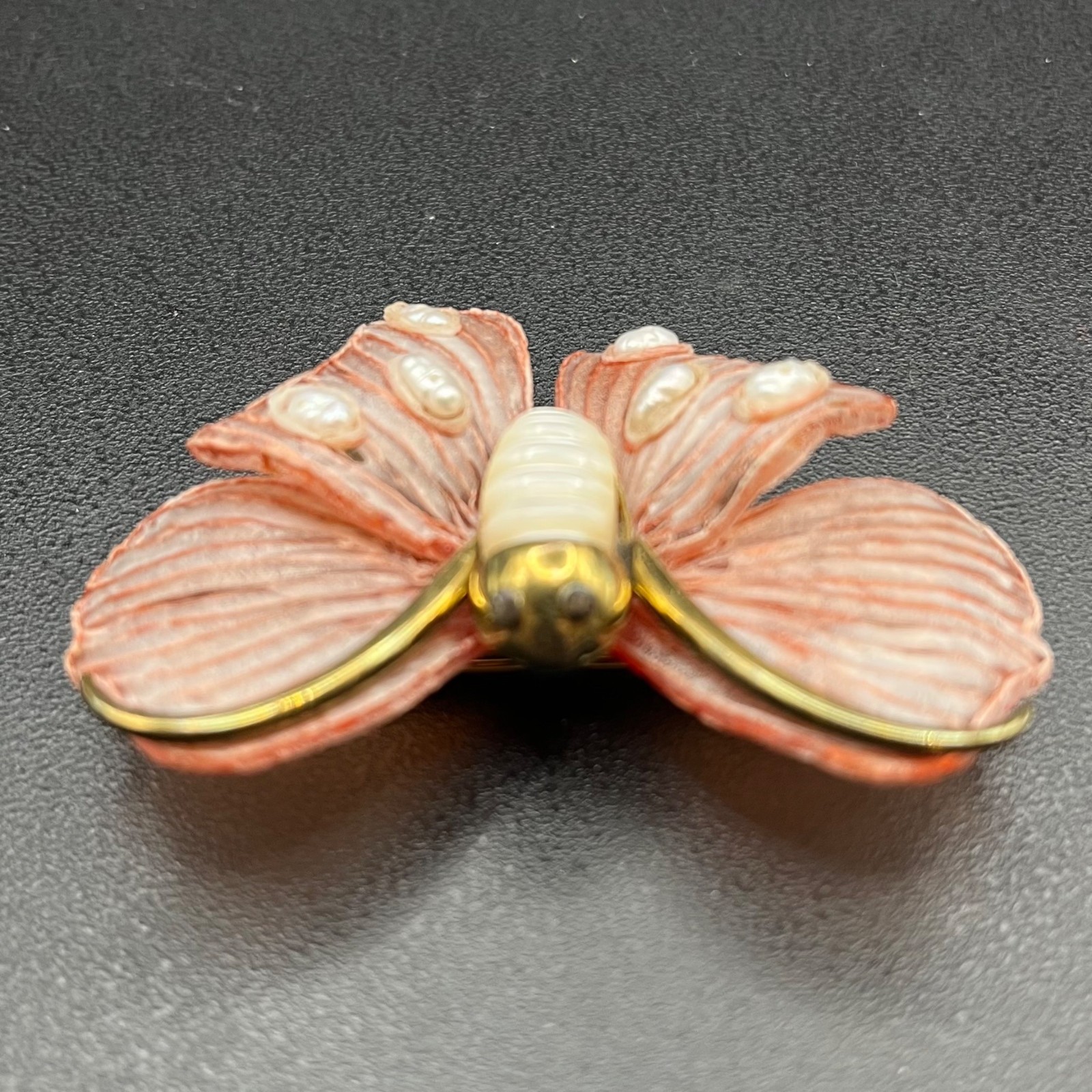 Fabrice Paris Large Butterfly Brooch – Acetate, MOP & Baroque Pearls