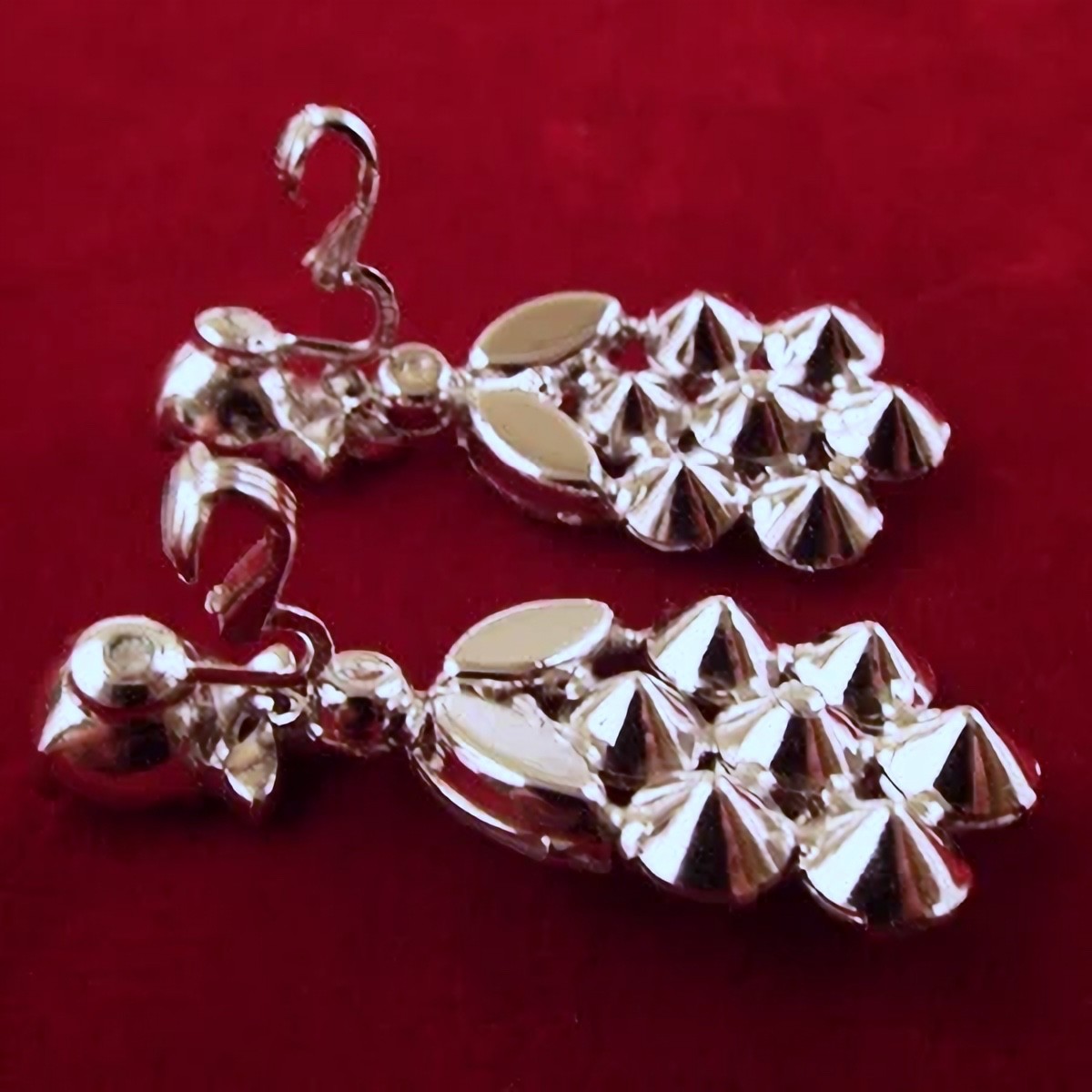 Stunning Vintage EISENBERG Dangle/Drop Earrings Clip-On, Signed