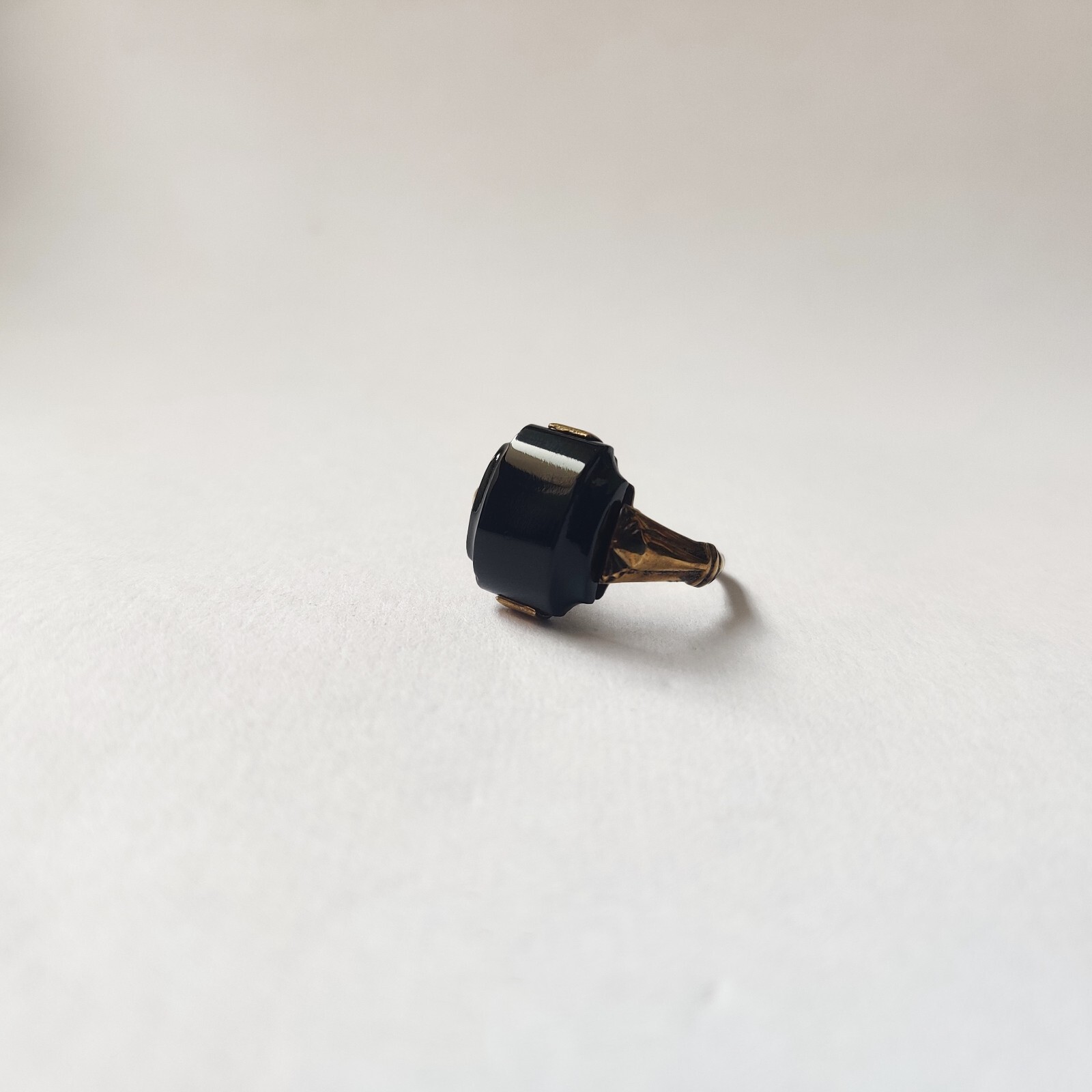 antique 925 silver vintage Victorian art deco handmade black onyx ring best gift