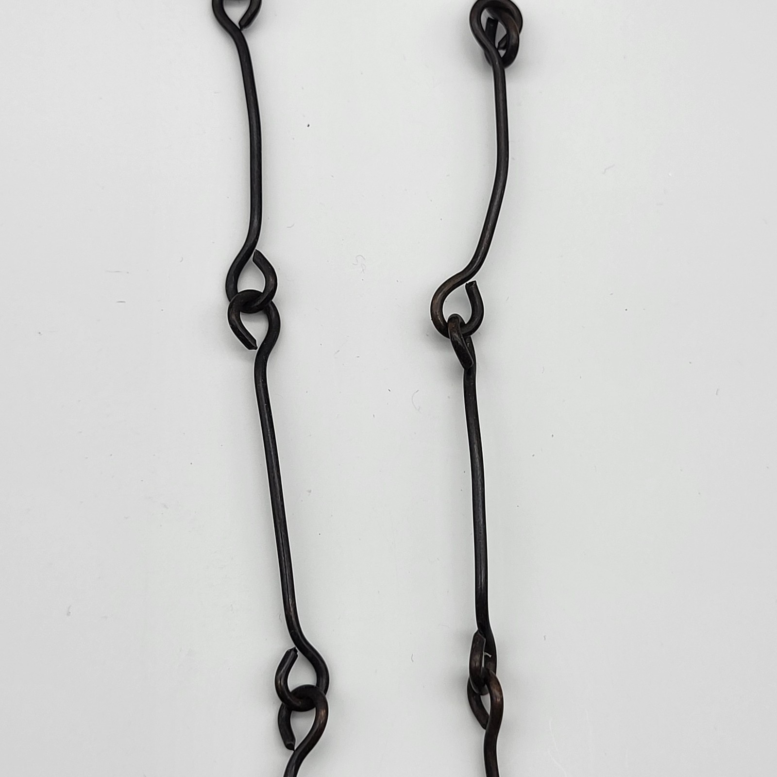 Antique Wrought Iron Artisan Necklace Bold Geometric Estate