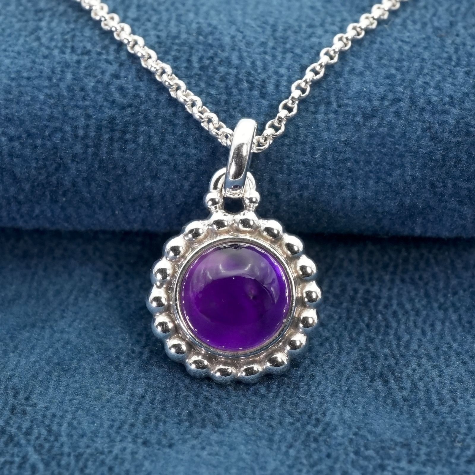 Georg Jensen No.9A Necklace Silver 925 Amethyst Purple Pendant Vintage Denmark