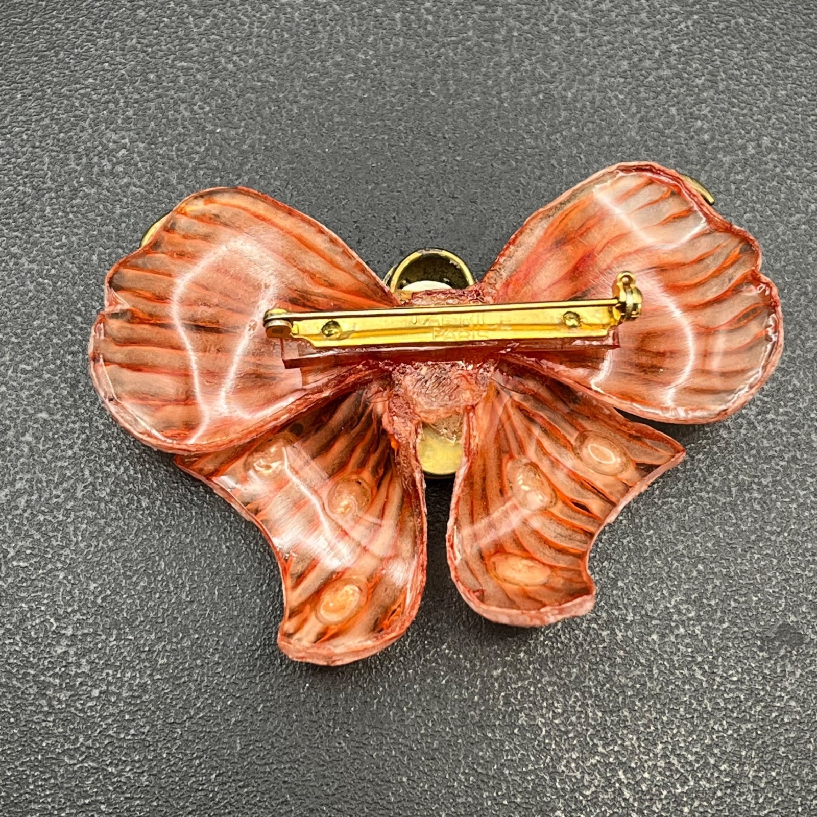 Fabrice Paris Large Butterfly Brooch – Acetate, MOP & Baroque Pearls
