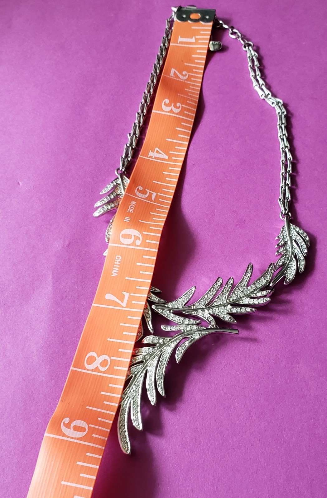 VTG High End 90s givenchy IMPORTANT crystal Y Drop Necklace Perfect For BRIDAL