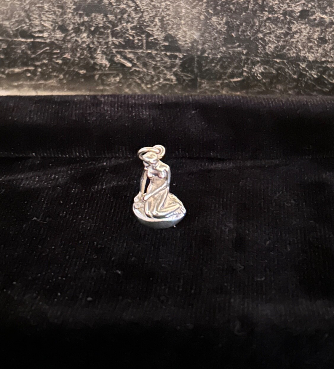 DANISH B. Munksgaard LITTLE MERMAID Statue Charm Sterling Silver Signed DM