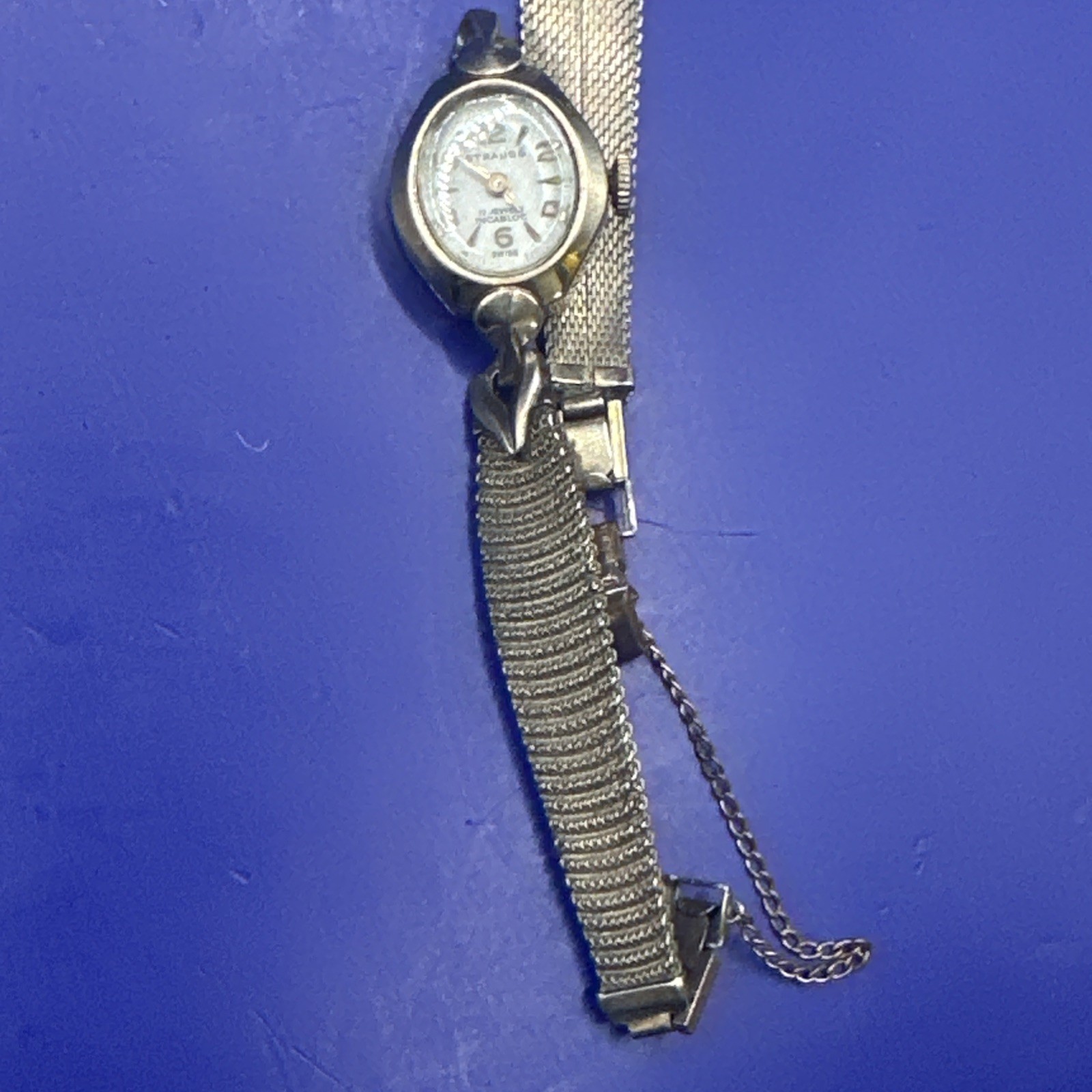 Lot of 6 Vtg Watches (5 Work) Elgin Bulova Royal Star Strauss Jurgensen Read