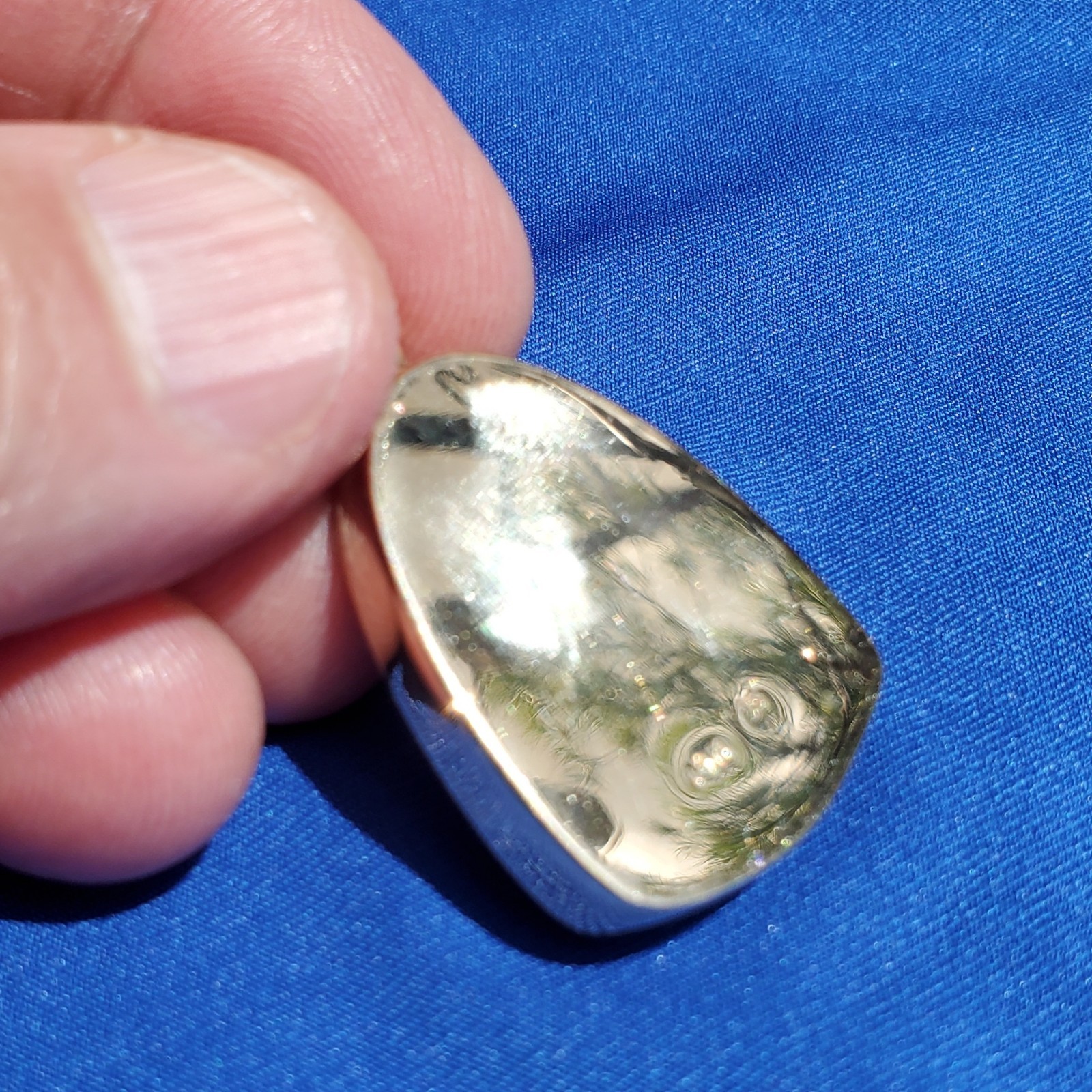 Original EARTH MINED Black Australian OPAL Bezel Set Pendant Deco SOLID 14K GOLD