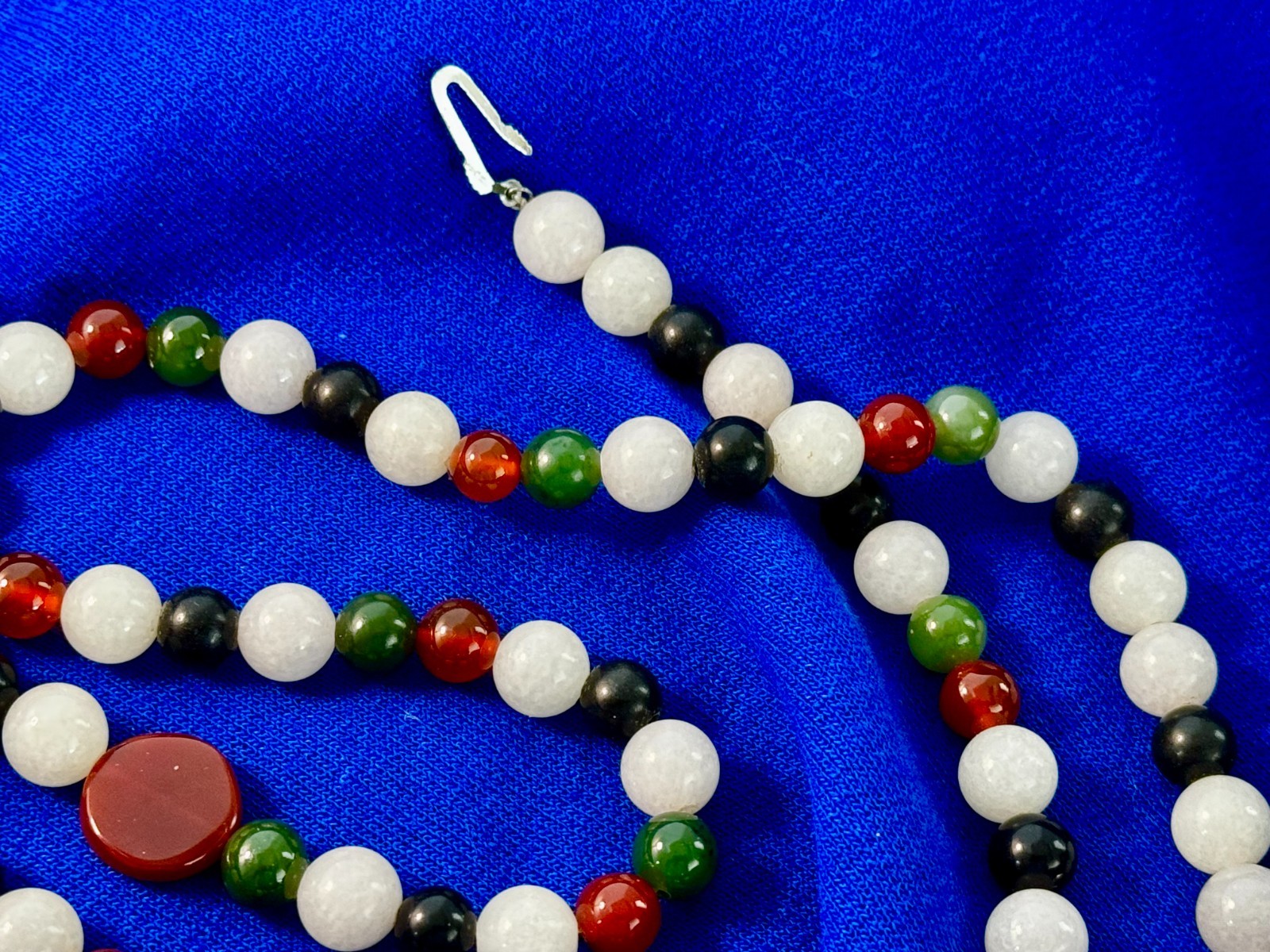 Vintage Asian Multi-Color Jade Necklace, family owned for over 60 years. Perfect