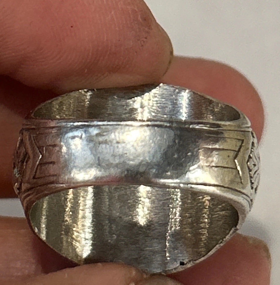 Vintage Taylor Maid Sterling Silver U.S. Army Military Ring –Red Stone **Read**