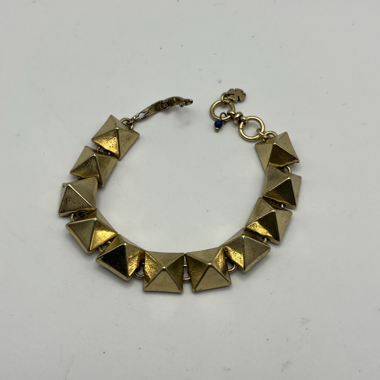 Vintage HTF Rare Lucky Brand Gold Tone Pyramid Bracelet Boho Chic Spike