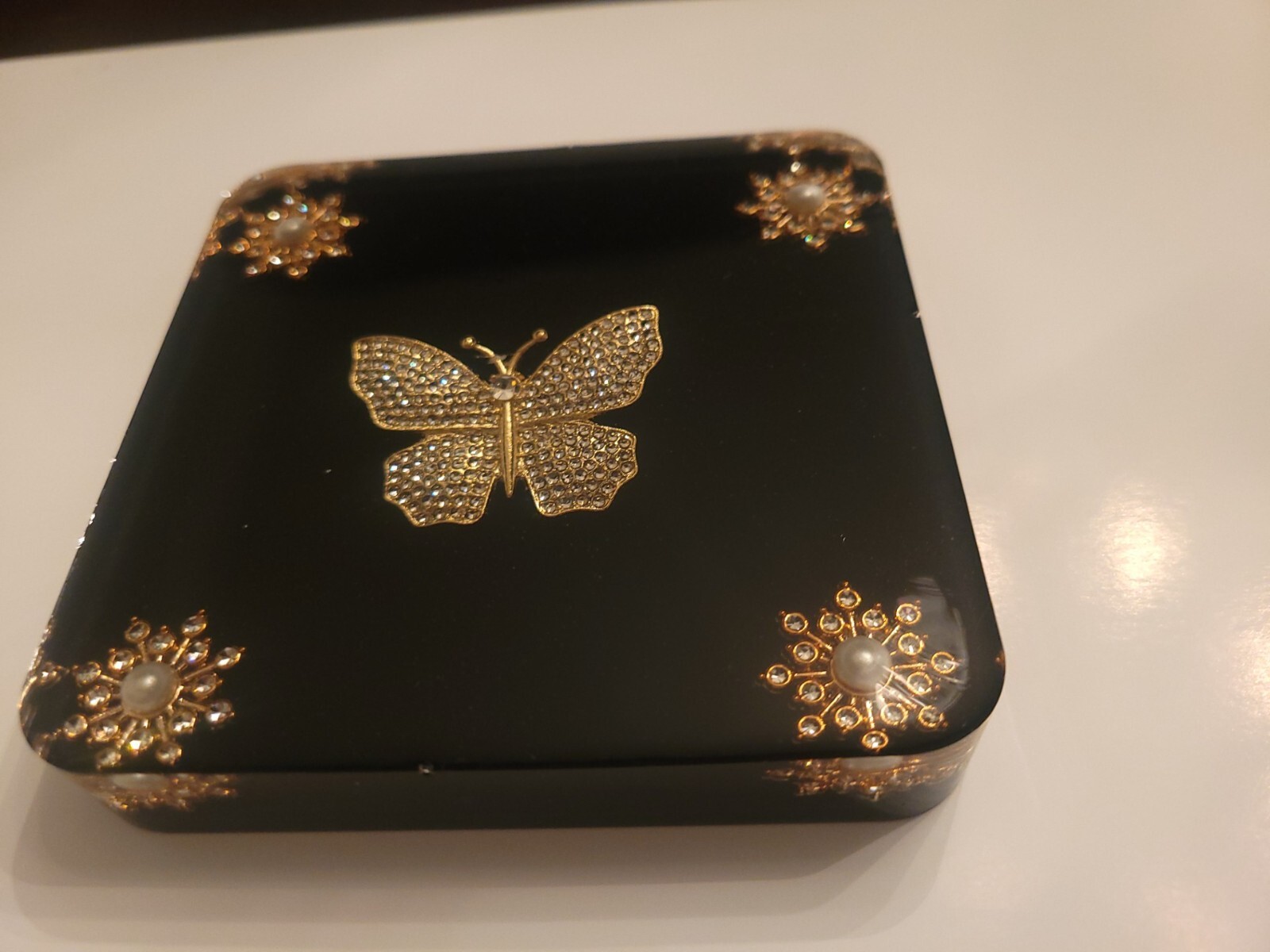 Vintage Butterfly Brooch Coaster or Paperweight Stunning Gift for any occasion