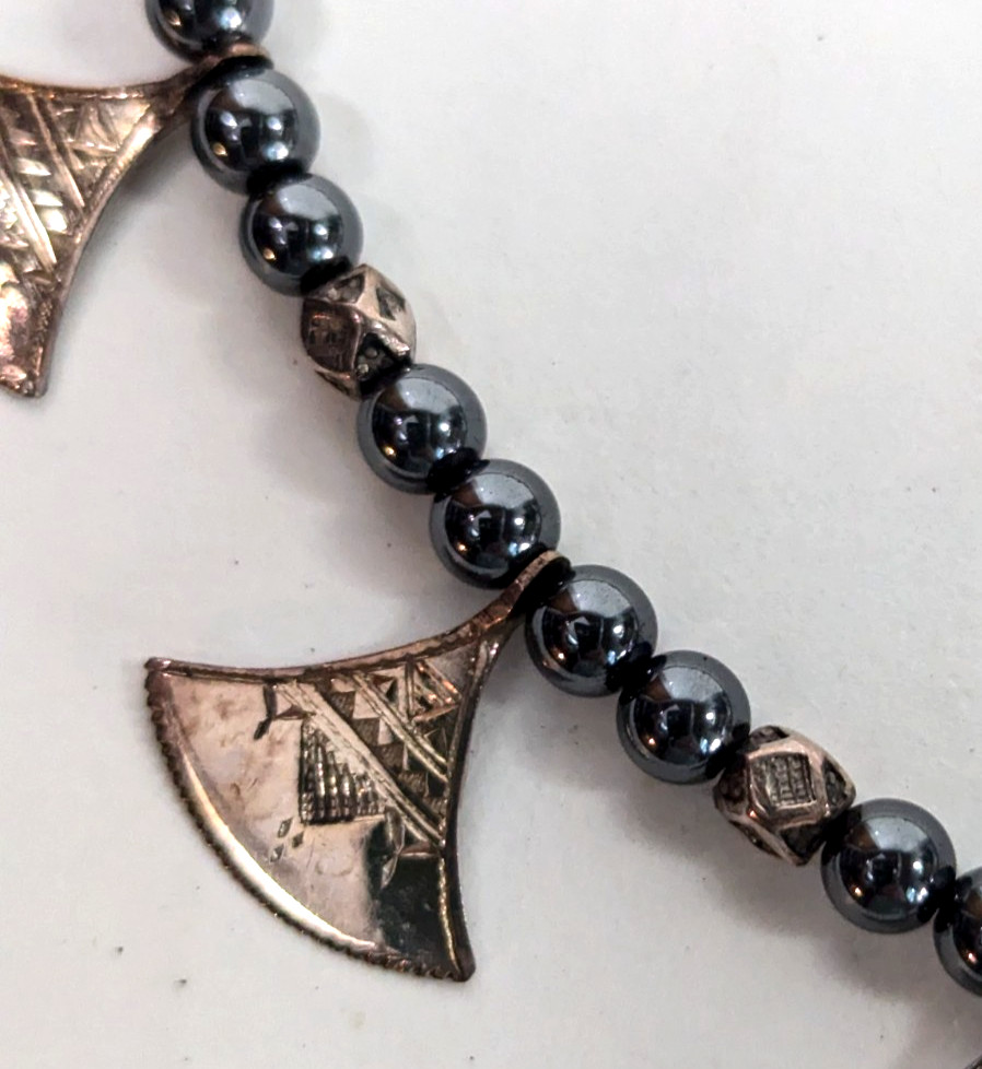 Sterling Silver Tuareg Berber Bead Necklace & Earrings African Tribal Jewelry
