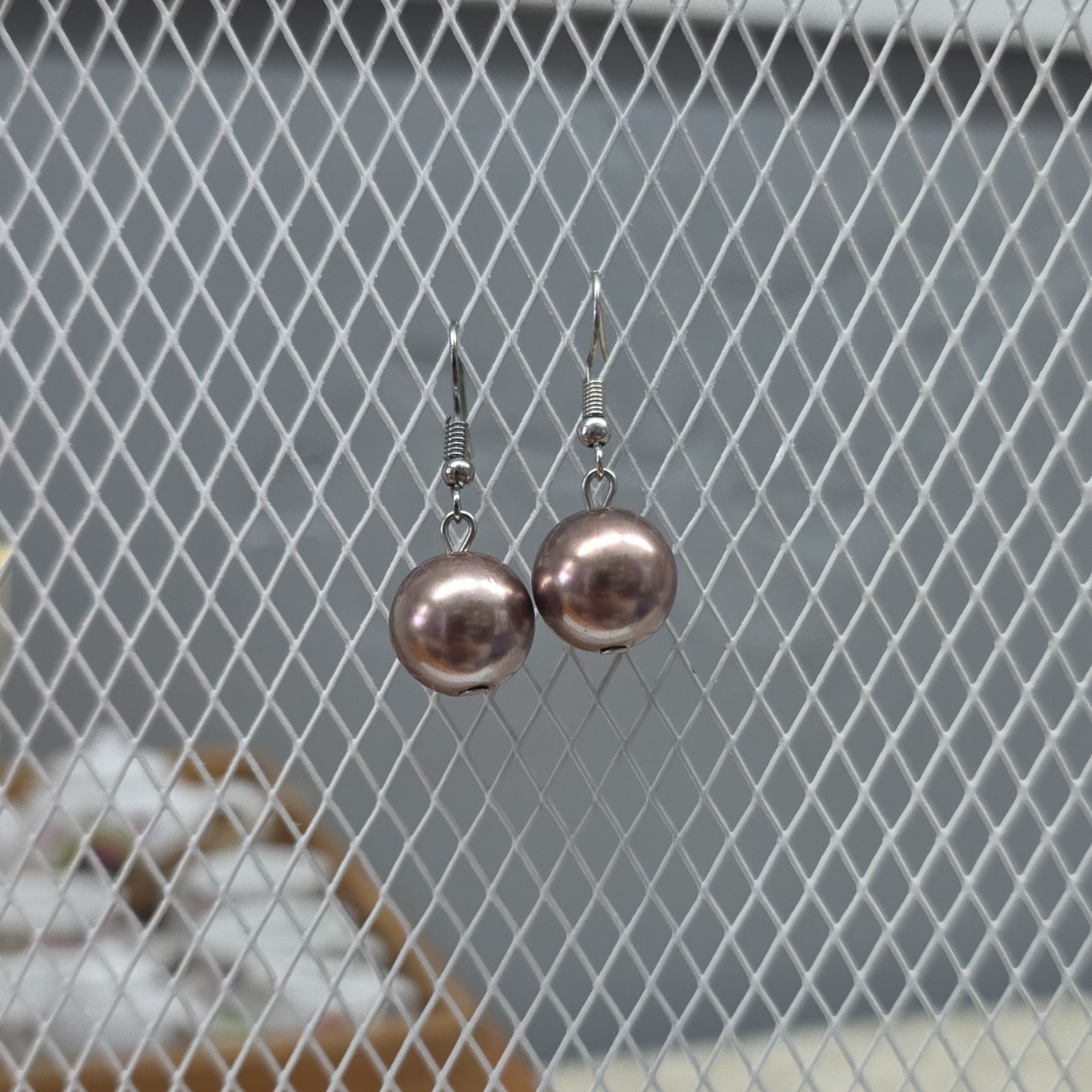 Vintage Rose Gold Metal Dangle Drop Earrings Unbranded EUC