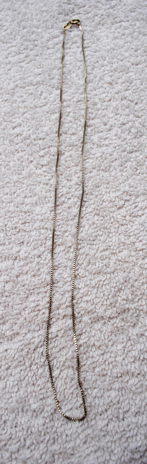 Vintage Box Chain Sterling Silver 925 necklace 18″ 2 grams AGI Italy