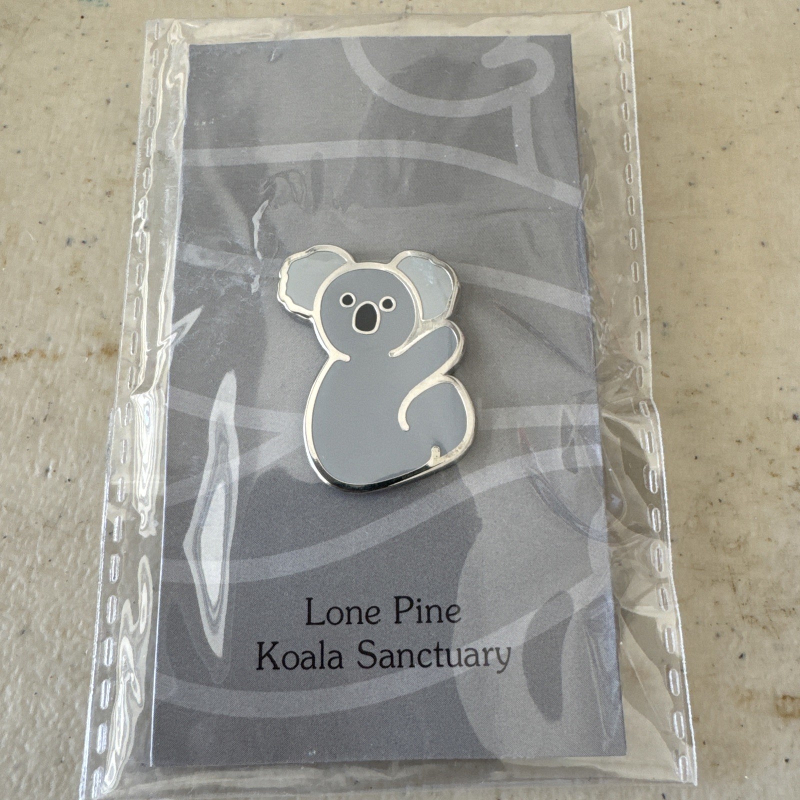 Lone Pine Koala Hugger Pin Sanctuary Australia Collectible