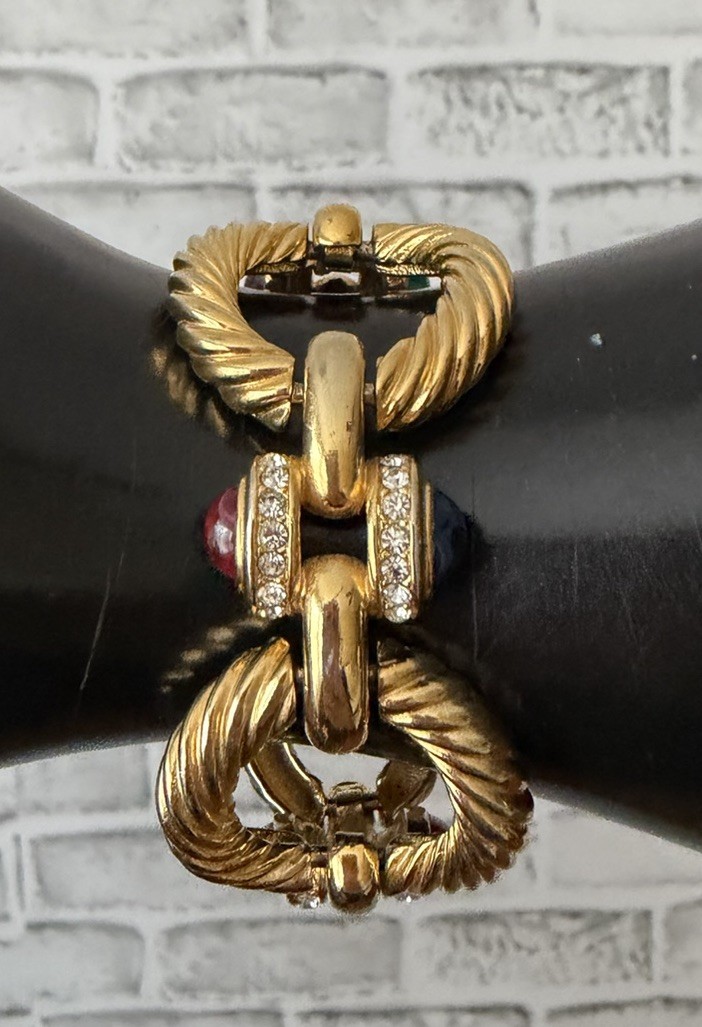 Vtg Givenchy Cabochon Mogul Bracelet