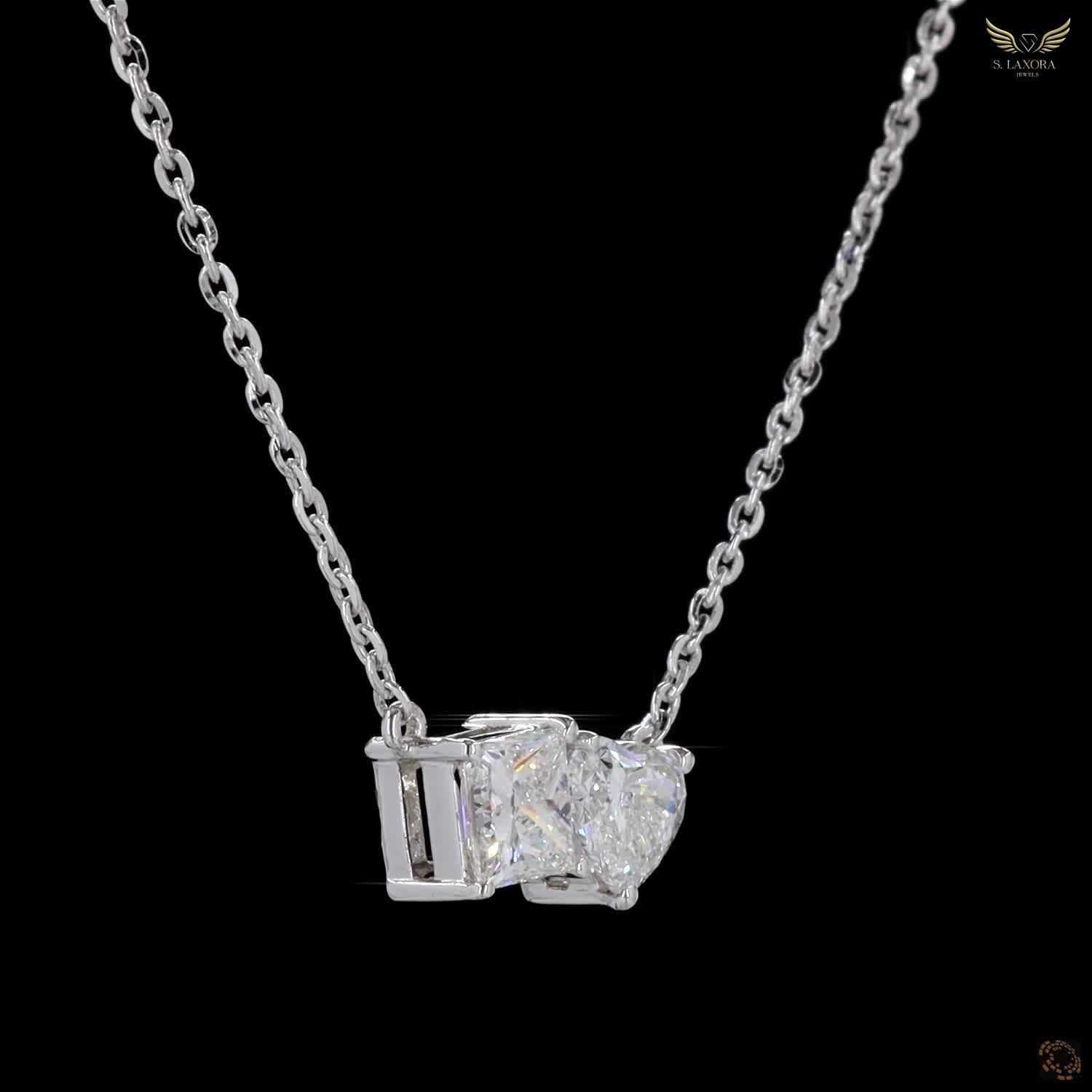 Lab Created Diamond 1.06ct Pendant Necklace White Gold Plated Gift