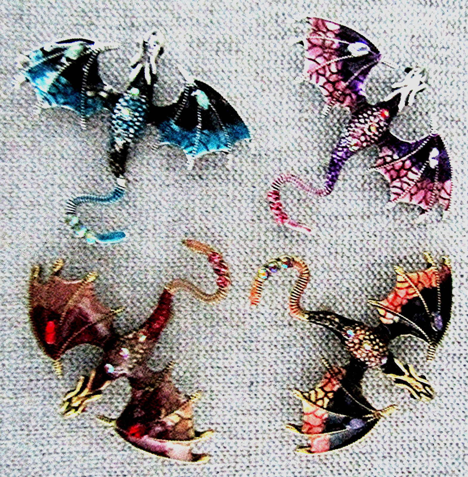 Dragon Brooch Pin (3 Sizes) Mixed Assortment (12 COLORS) ** YOU CHOOSE **