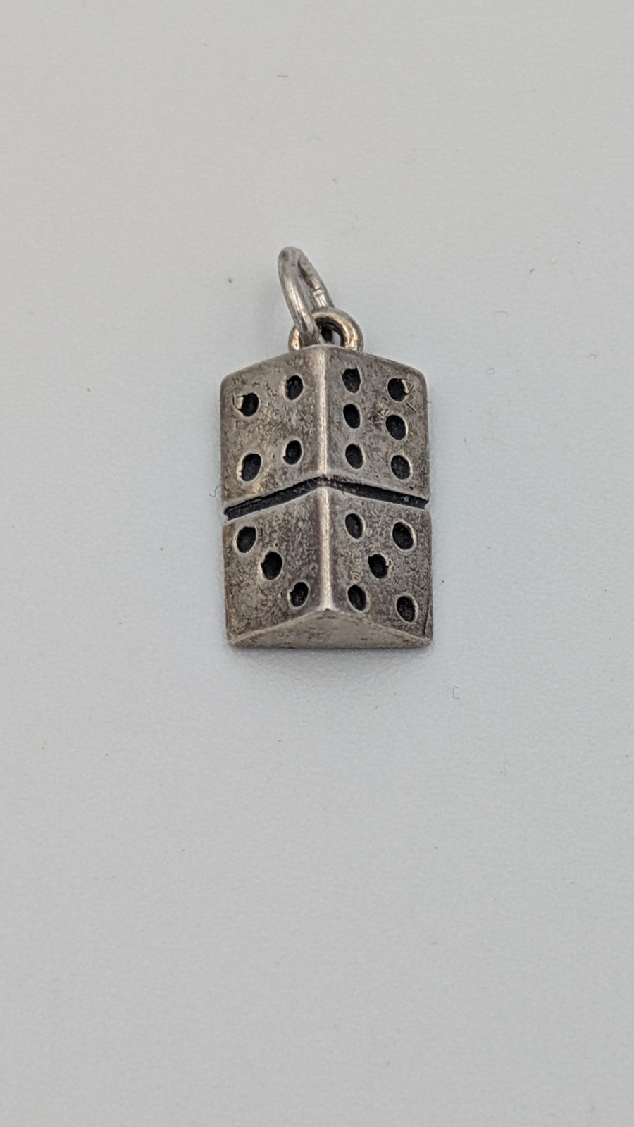 Solid Sterling Silver Double Dice Charm – Vintage Lucky Dice Pendant – 3g.