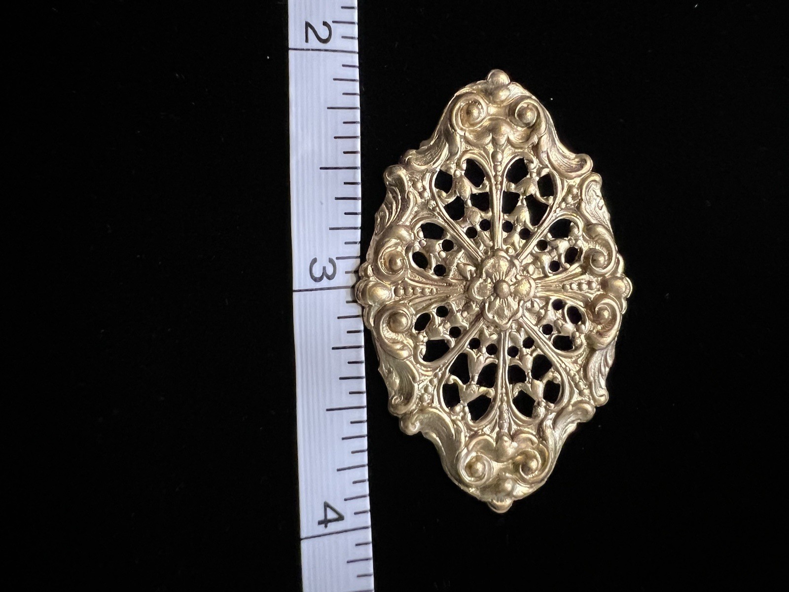 Large Vintage Brass Stamping Ornate/Victorian beauty from famous RI manufacturer