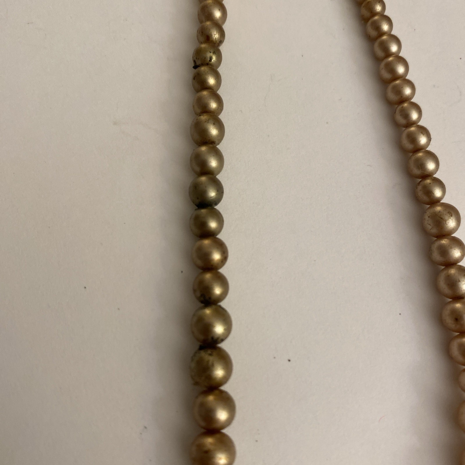 Vintage Faux Pearl Necklace With Rhinestone Clasp