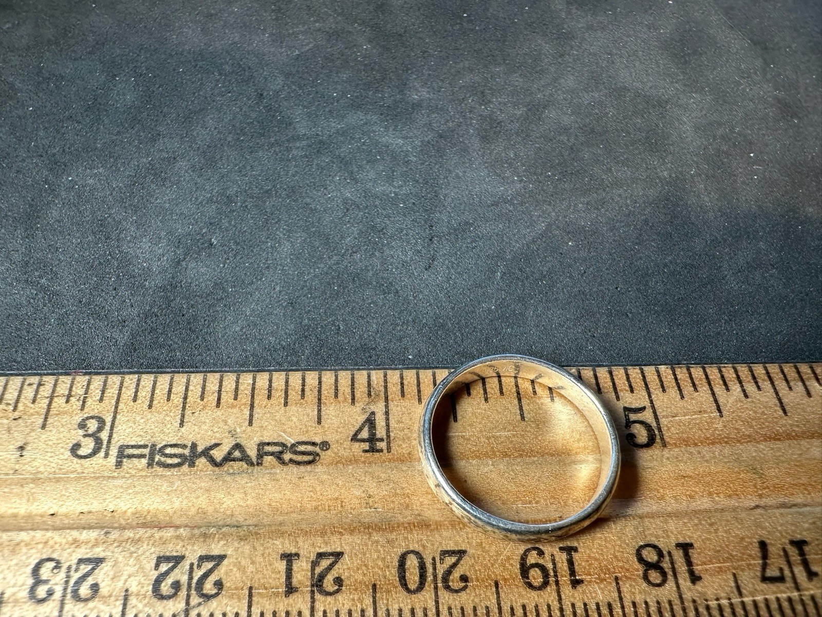 1.58g Vintage Sterling Silver 925 Band Ring Simple Stackable M Size 4.5