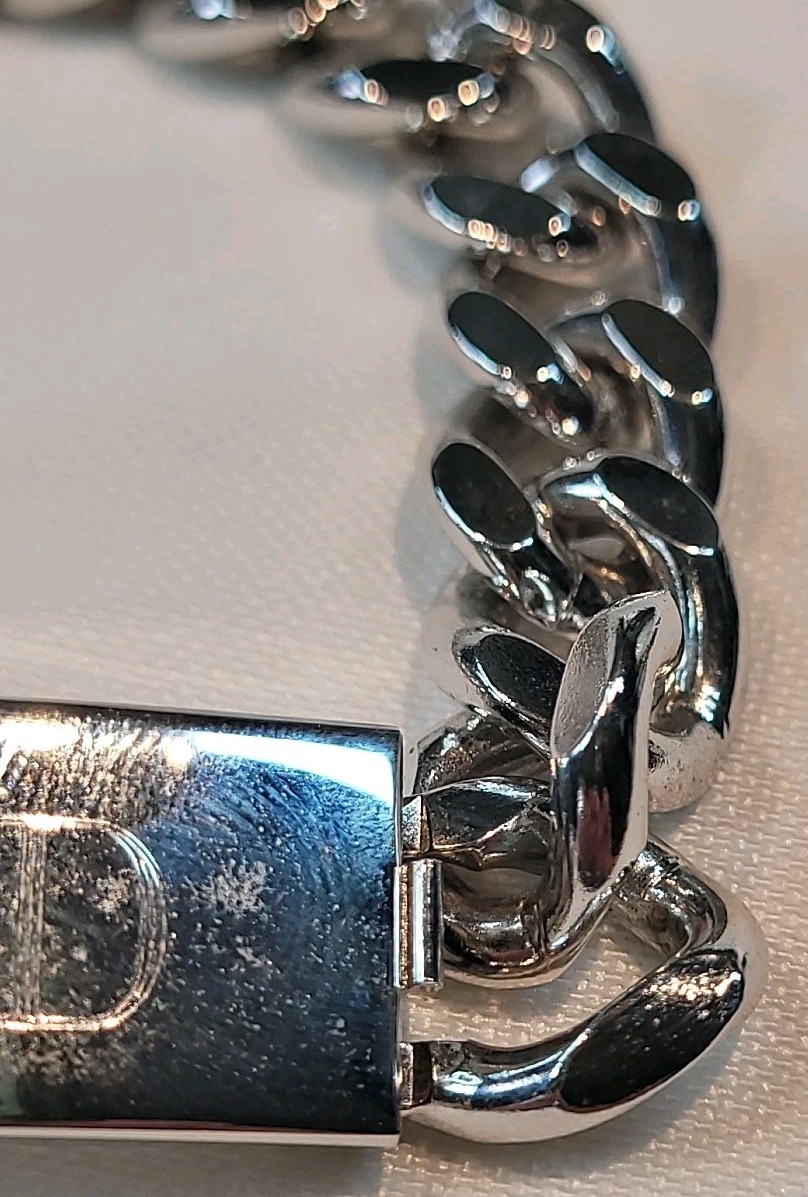 Vintage “Ste TA Speidel U S” ID Dog Tag Bracelet Stainless Steel Chain DAVID