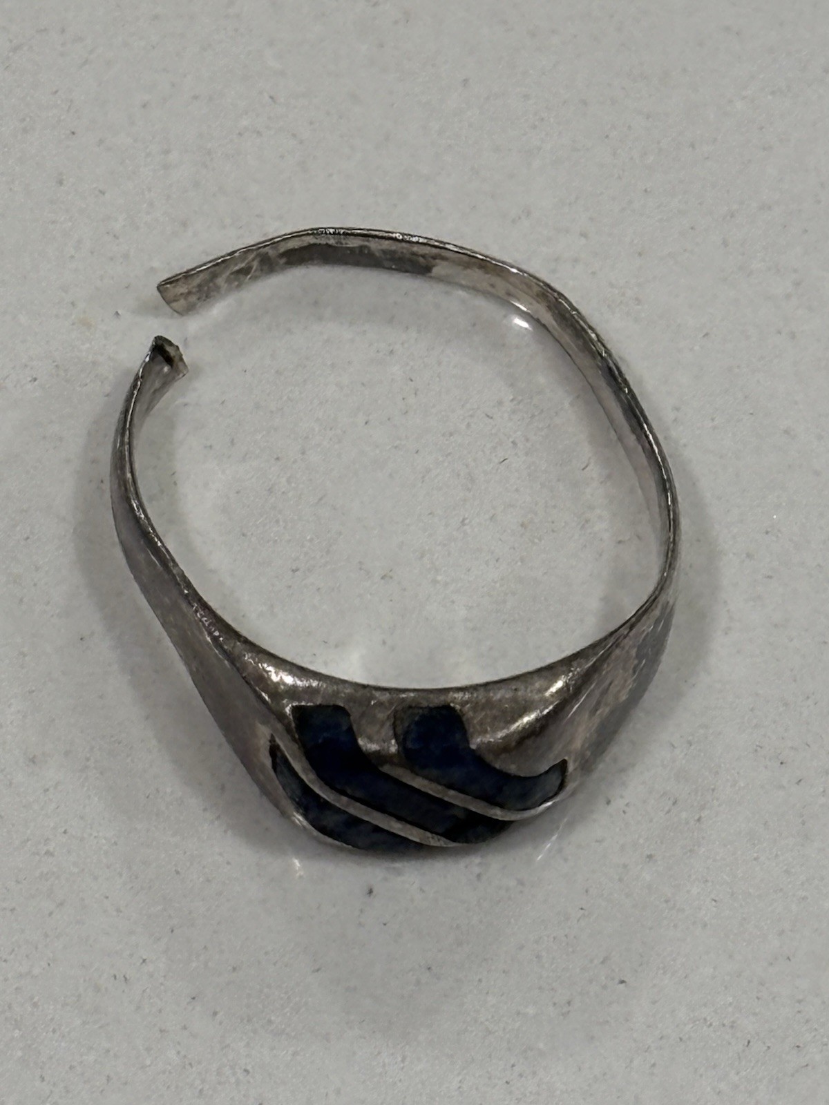 VTG Sodalite Sterling Silver 0.925 Men’s pinky