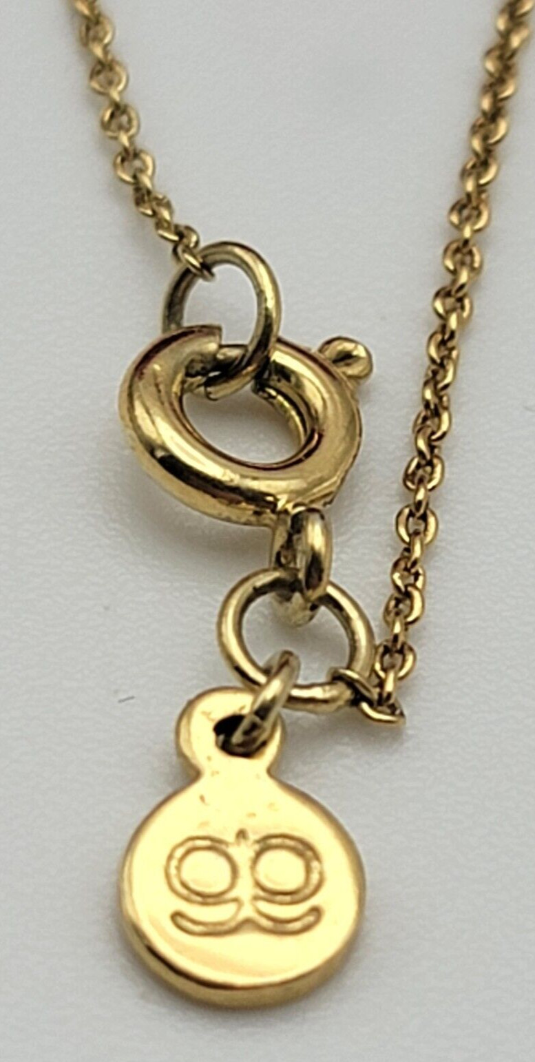 GORJANA Gold Tone Bar Necklace 25 In Spring Ring Clasp Minimalist