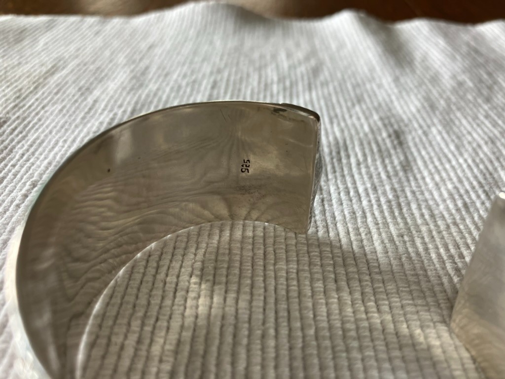Vintage Sterling Silver Braided Cuff Bracelet ITALIAN