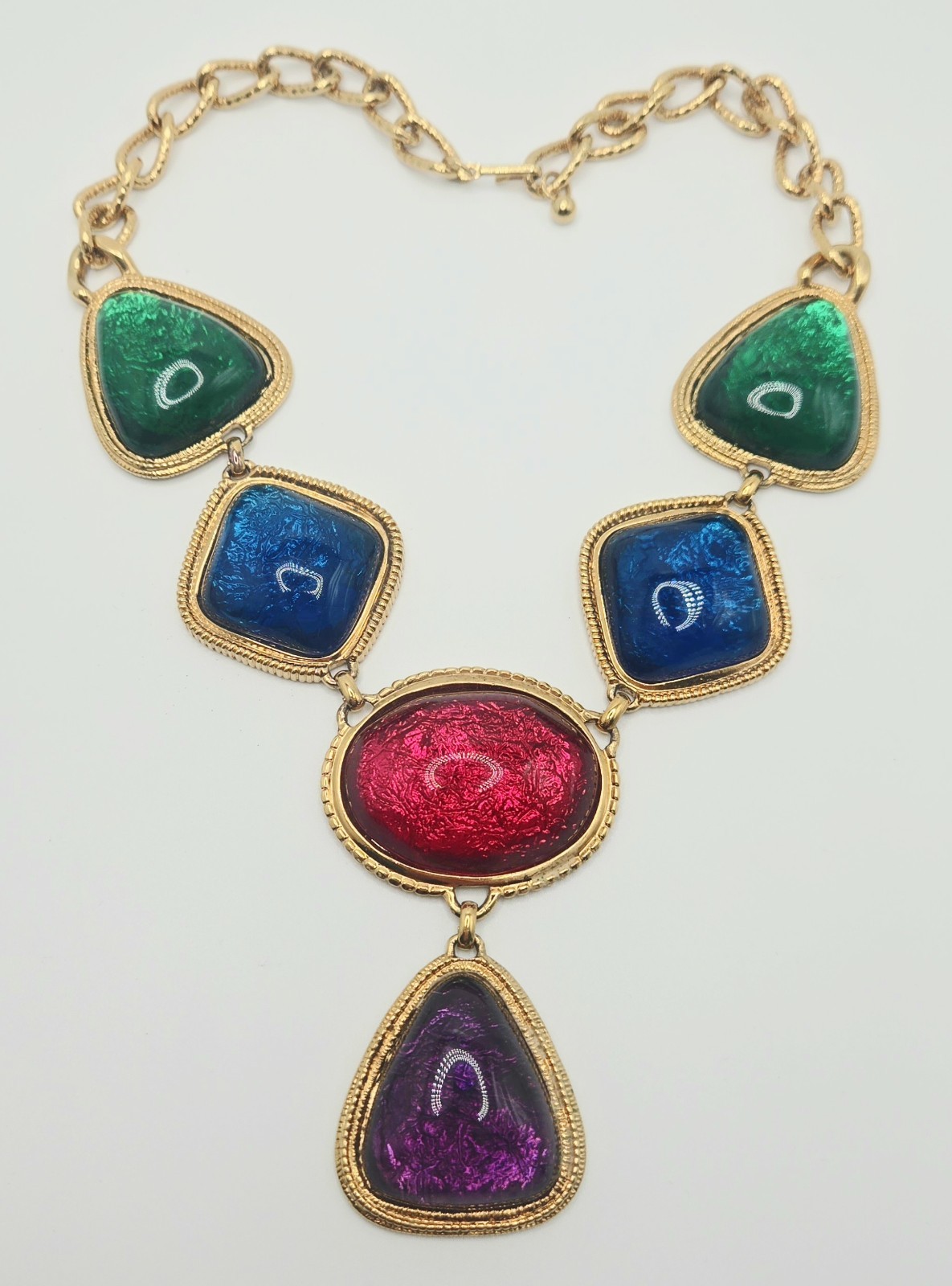 Vint KJL KENNETH JAY LANE for AVON CAPRIANTI MULTI COLOR STATEMENT Necklace!