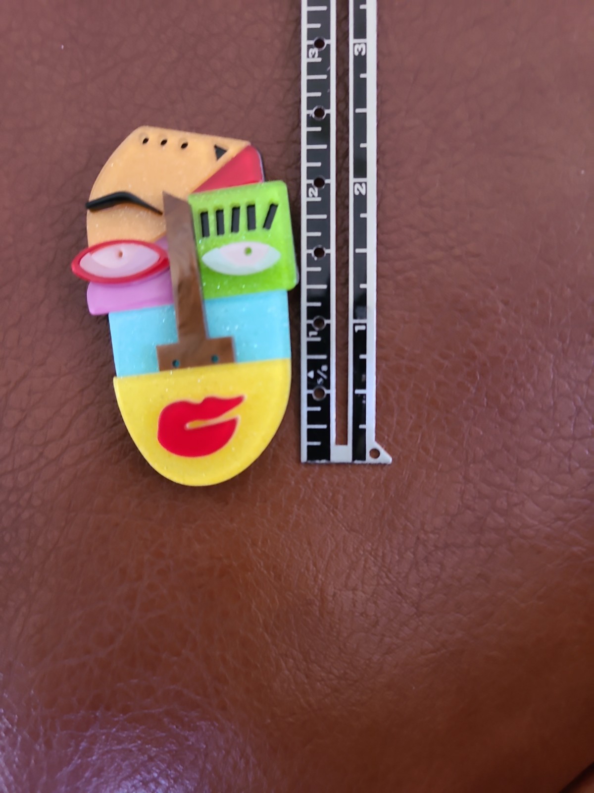 Acrylic Acetate Plate Picasso Abstract Figure Portrait Brooch Accessories