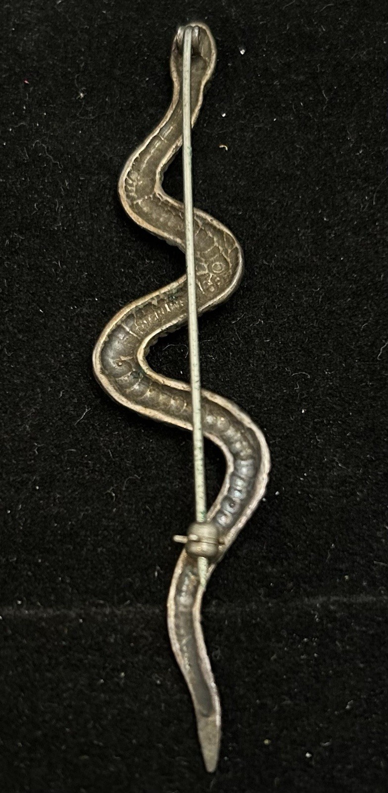 Sterling Silver Snake Pin 7.8gms